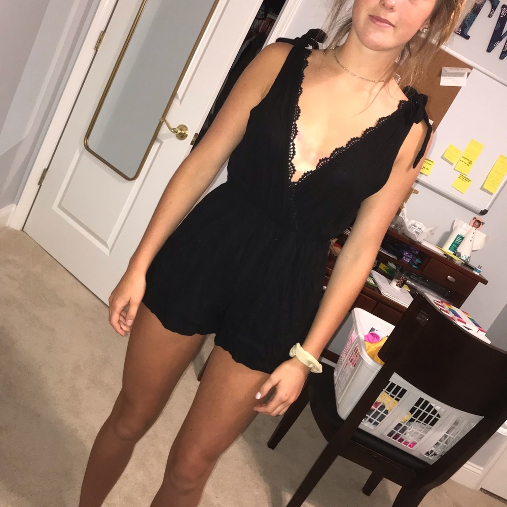 Black LA Hearts Romper